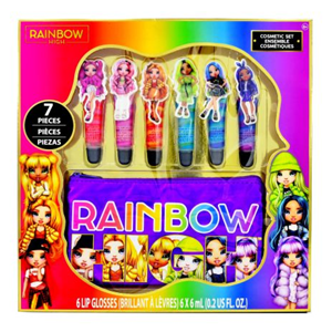 پک 6 تایی لیپ گلاس Rainbow High همراه با کیف-اسباب بازی